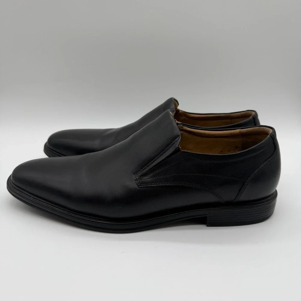 Florsheim Men's Midtown Moc Toe Slip On Black Leather Comfortech Size 12M